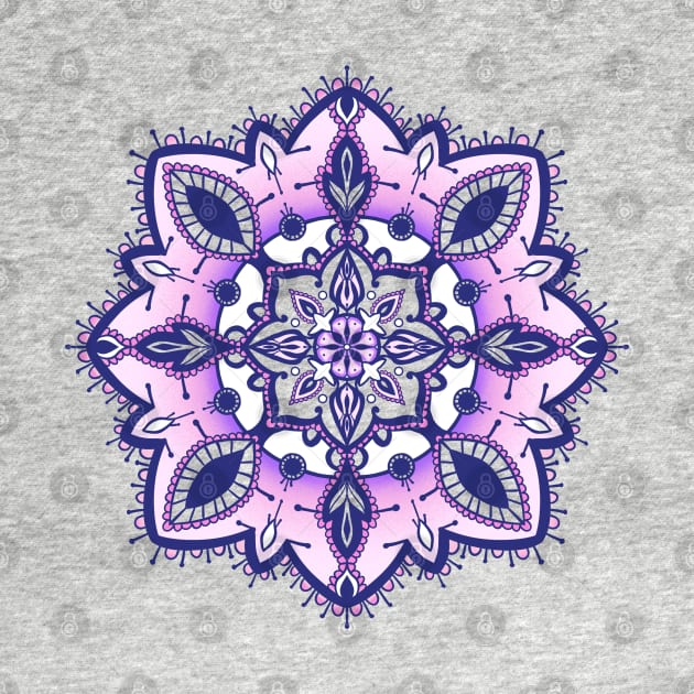 Violet color mandala art by Elishas art original 